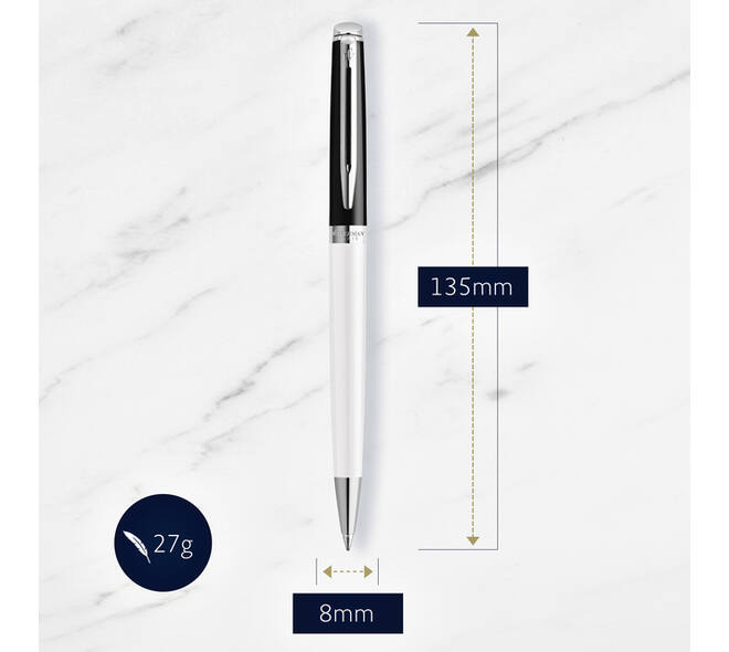 Balpen Waterman Hémisphère Colour Blocking black en white CT medium