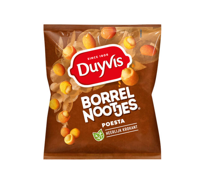 Borrelnootjes Duyvis poesta zak 275gr