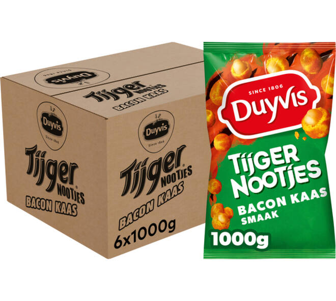 Tijgernootjes Duyvis  bacon kaas zak 1kg