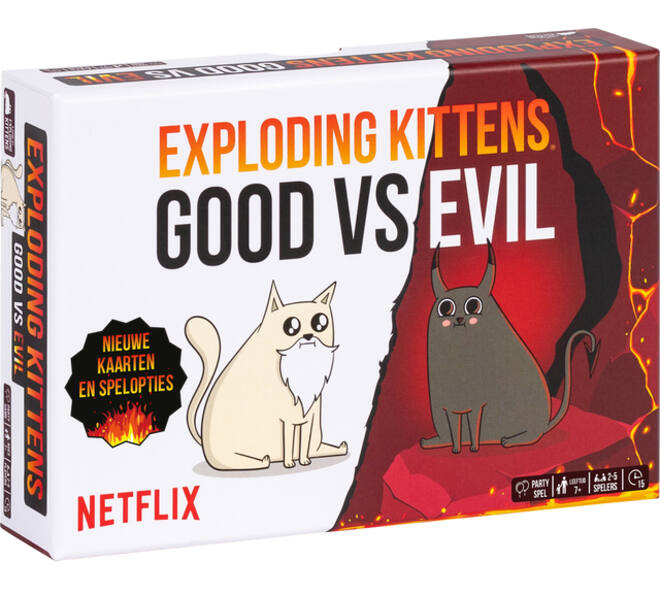 Kaartspel Exploding Kittens good vs evil