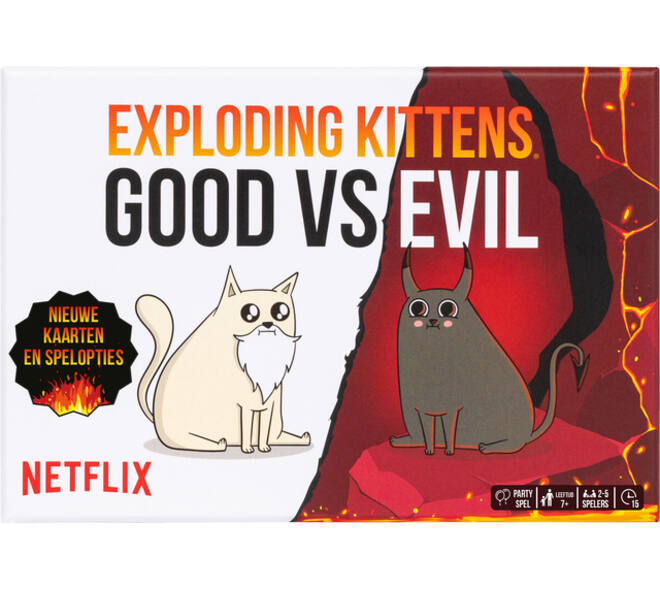Kaartspel Exploding Kittens good vs evil