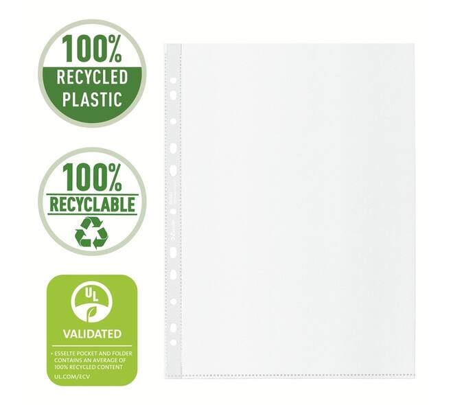 Showtas Esselte recycle PP A4 100µ 11-gaats 50 stuks