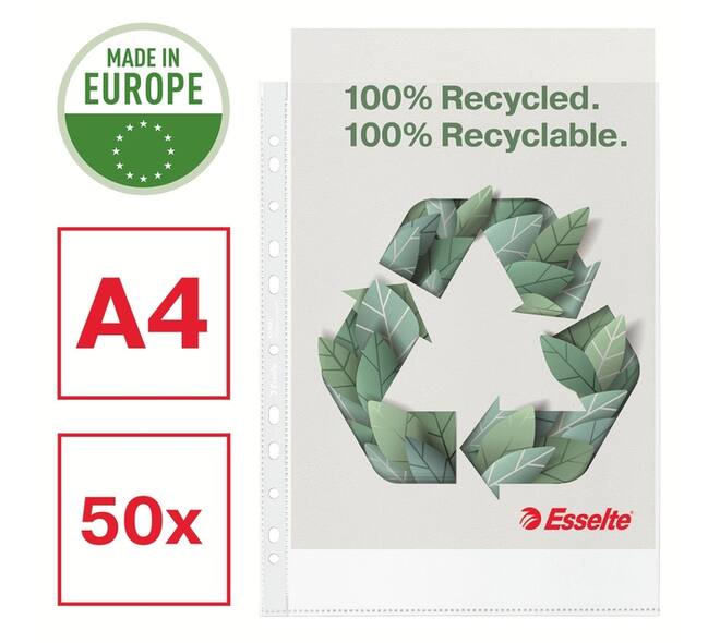 Showtas Esselte recycle PP A4 100µ 11-gaats 50 stuks