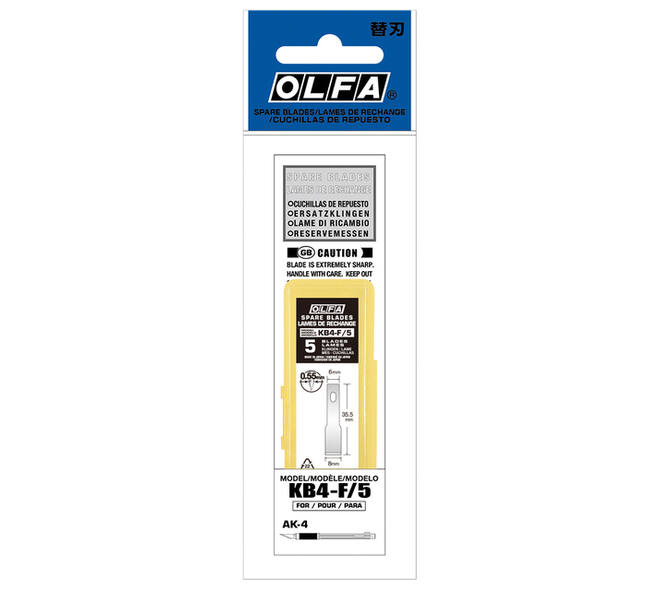 Reservemes Olfa KB4-F blister à 5 stuks