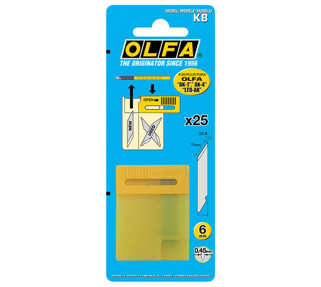 Reservemes Olfa KB blister à 25 stuks