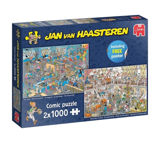 Puzzel Jan van Haasteren De Bouwmarkt en De Verbouwing  2x1000 stukjes
