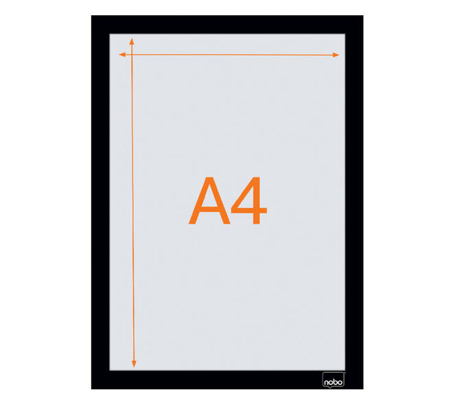 Infokader Nobo zelfklevend A4 zwart 2 stuks