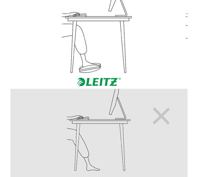 Voetensteun Leitz Ergo verstelbaar lichtgrijs