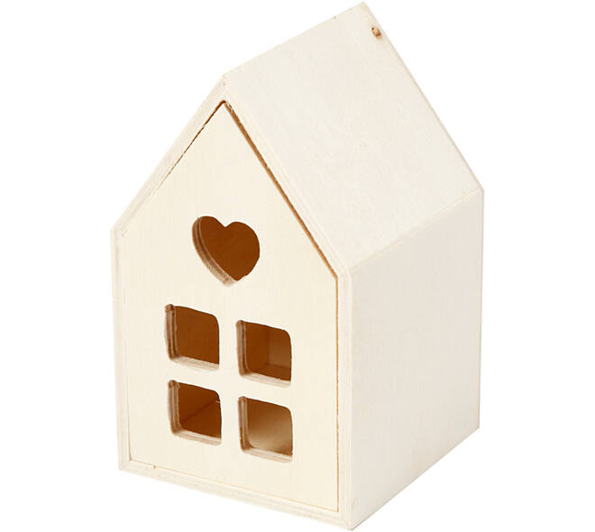 Huis met lade Creativ Company 10.8x6.8 cm hout