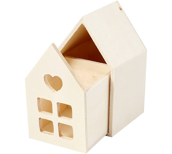 Huis met lade Creativ Company 10.8x6.8 cm hout