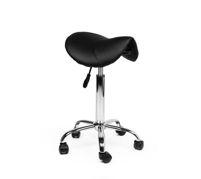 Zadelkruk Office medium harde wielen zw