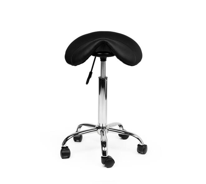 Zadelkruk Office medium harde wielen zw
