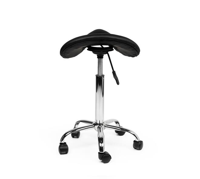 Zadelkruk Office medium harde wielen zw