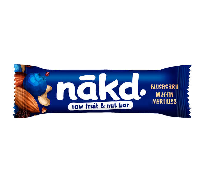 Fruit- en notenreep NAKD blueberry muffin 18x35 gram