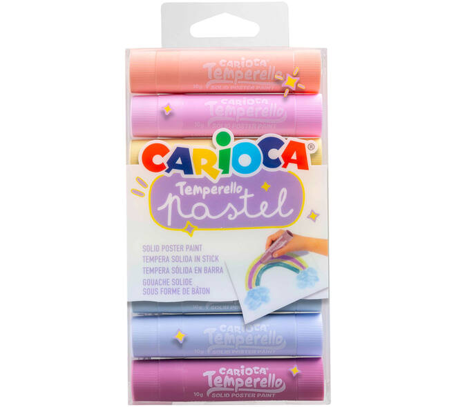 Verfstift Carioca Temperello set à 8 pastelkleuren