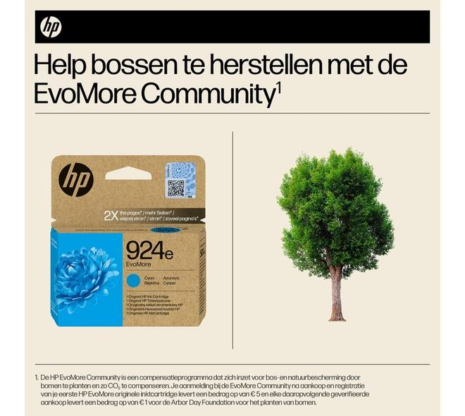 Inktcartridge HP 4K0U7NE 924E Evomore blauw