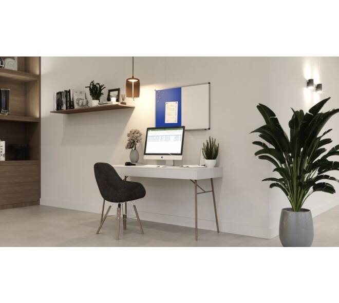 Combibord Legamaster UNITE blauw vilt-whiteboard 60x90cm