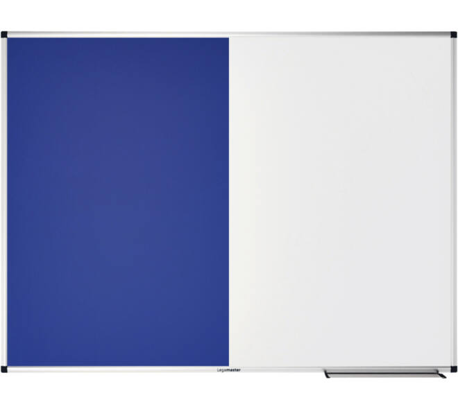 Combibord Legamaster UNITE blauw vilt-whiteboard 90x120cm