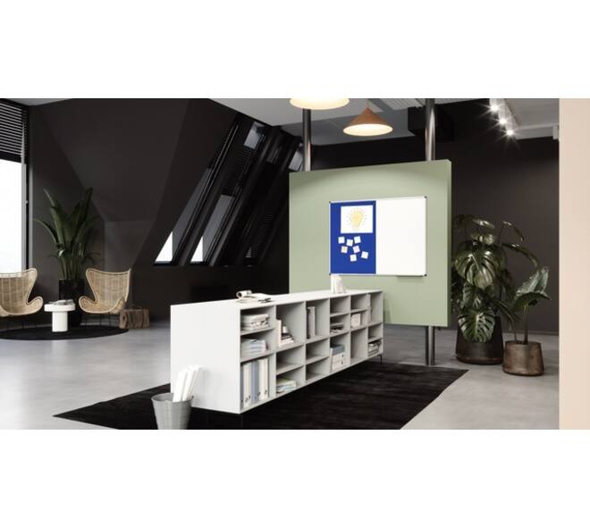 Combibord Legamaster UNITE blauw vilt-whiteboard 90x120cm