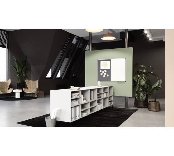 Combibord Legamaster UNITE grijs vilt-whiteboard 90x120cm