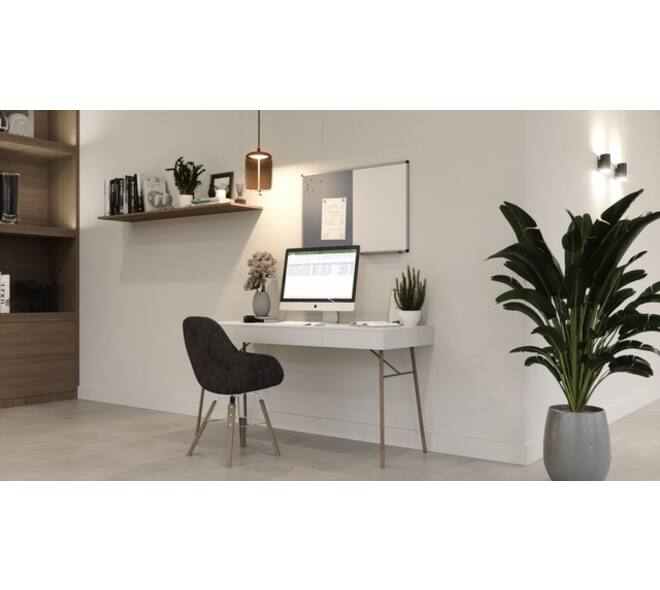 Combibord Legamaster UNITE grijs vilt-whiteboard 60x90cm
