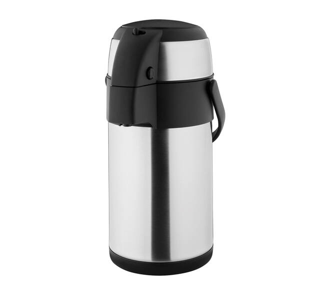 Thermoskan Olympia met pomp  2.5 liter rvs