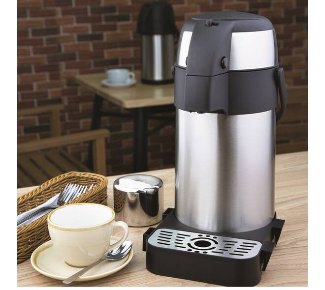 Thermoskan Olympia met pomp  2.5 liter rvs