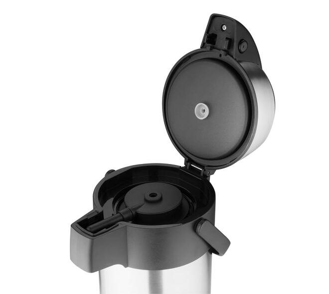 Thermoskan Olympia met pomp  2.5 liter rvs