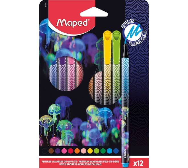 Viltstift Maped Deepsea Paradise set à 12 kleuren