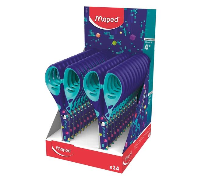 Schaar Maped Pixel Party 13cm display à 24 stuks