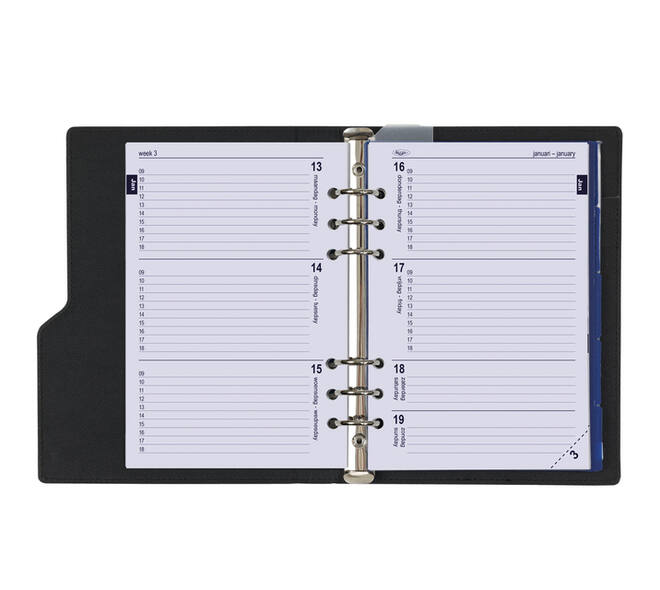 Organizer Kalpa Clipbook A5 inclusief agenda 2026-2027 7dagen/2pagina's nerf zwart