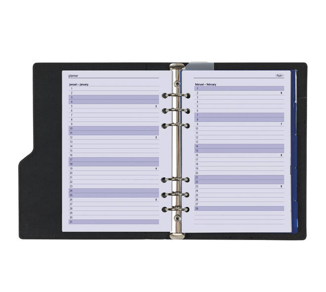 Organizer Kalpa Clipbook A5 inclusief agenda 2026-2027 7dagen/2pagina's nerf zwart