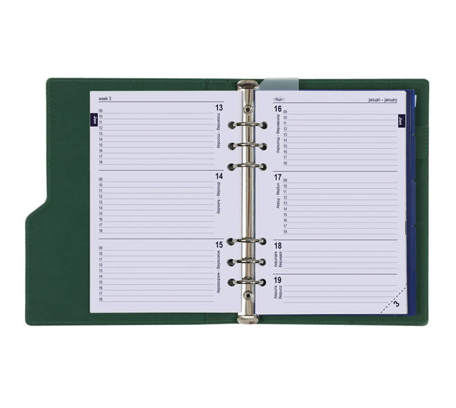 Organizer Kalpa Clipbook A5 inclusief agenda 2026-2027 7dagen/2pagina's groen