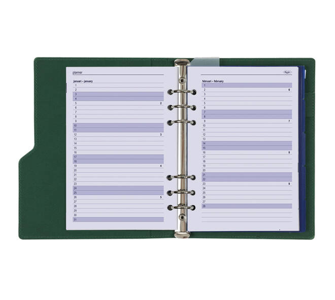 Organizer Kalpa Clipbook A5 inclusief agenda 2026-2027 7dagen/2pagina's groen
