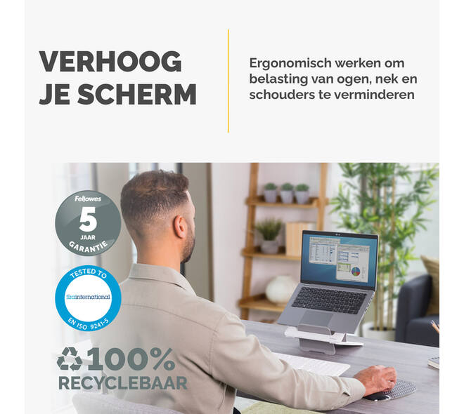 Laptopstandaard Fellowes Breyta wit