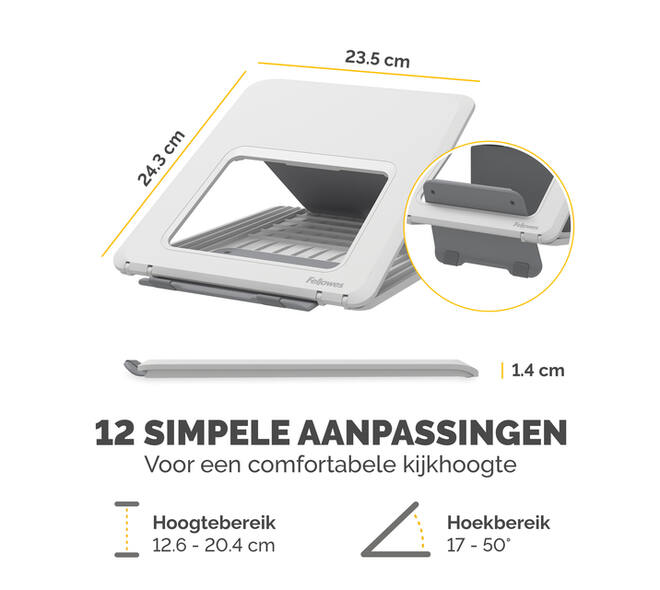 Laptopstandaard Fellowes Breyta wit