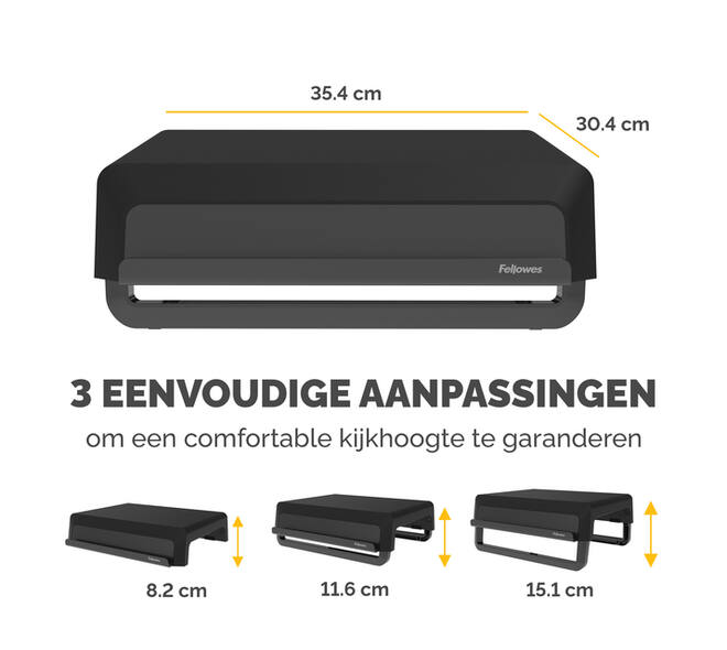 Monitorstandaard Fellowes Breyta zwart