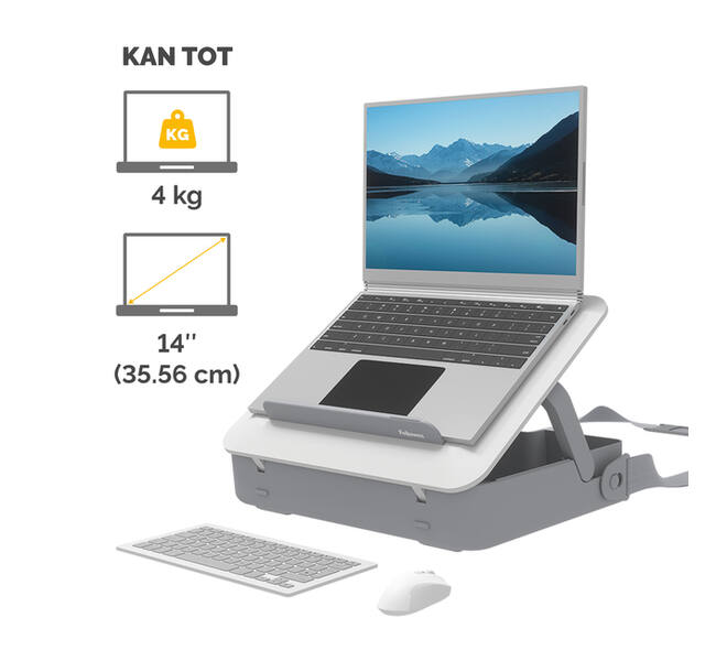 Laptopstandaard Draagtas Fellowes Breyta wit