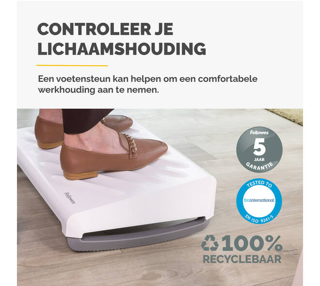 Voetensteun Fellowes Breyta wit