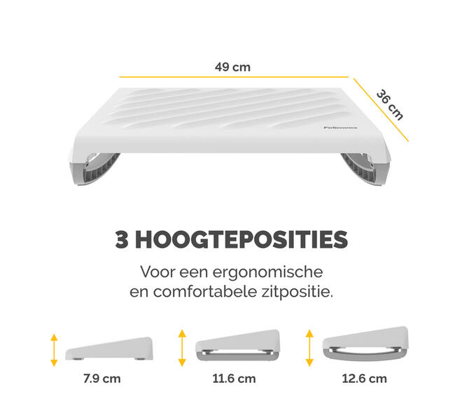Voetensteun Fellowes Breyta wit