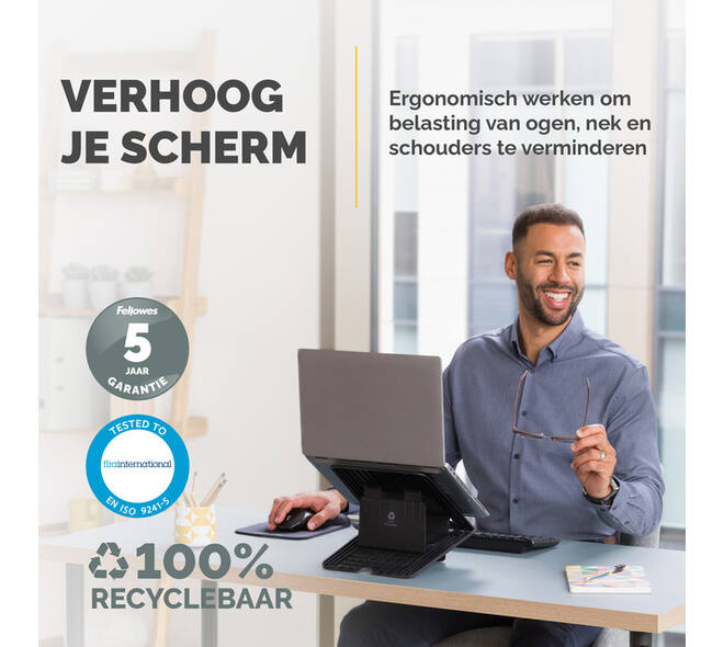 Laptopstandaard Fellowes Breyta zwart