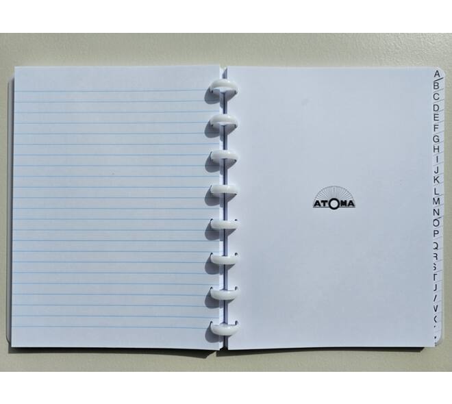 Adresboek Atoma A5 lijn 54vel 90gr PP assorti