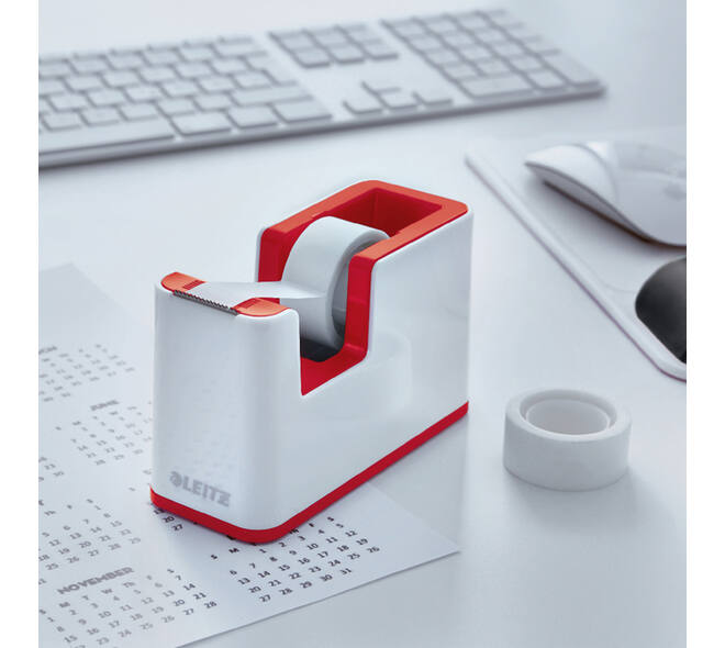 Plakbandhouder Leitz WOW wit/rood
