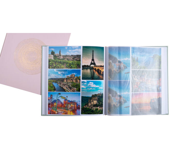 Fotoalbum Exacompta 29x32cm 60 witte pagina's Ellipse roze
