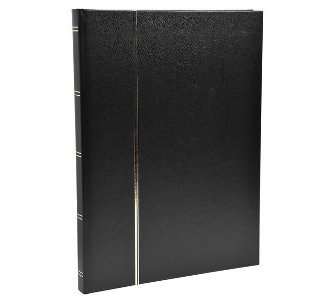 Postzegelalbum Exacompta 22.5x30.5cm 48 zwarte pagina's zwart