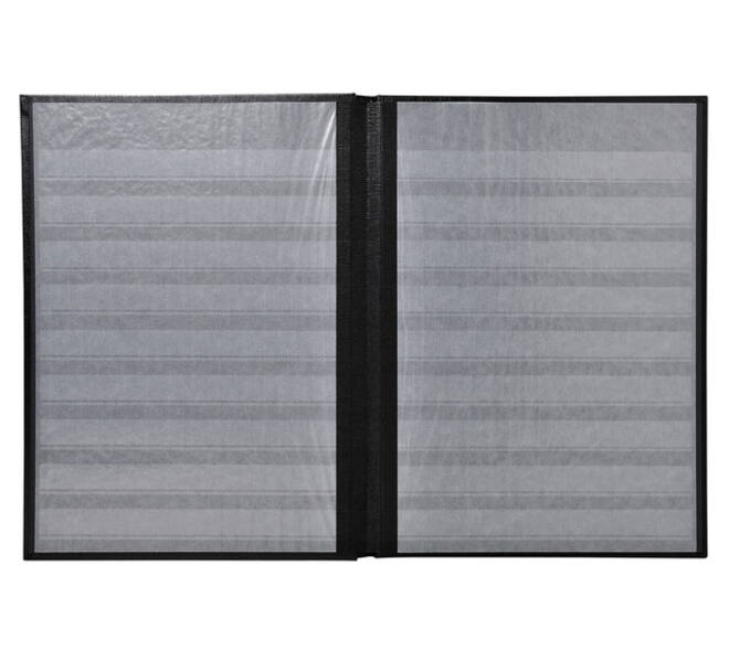 Postzegelalbum Exacompta 22.5x30.5cm 48 zwarte pagina's zwart