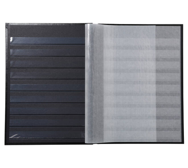 Postzegelalbum Exacompta 22.5x30.5cm 48 zwarte pagina's zwart