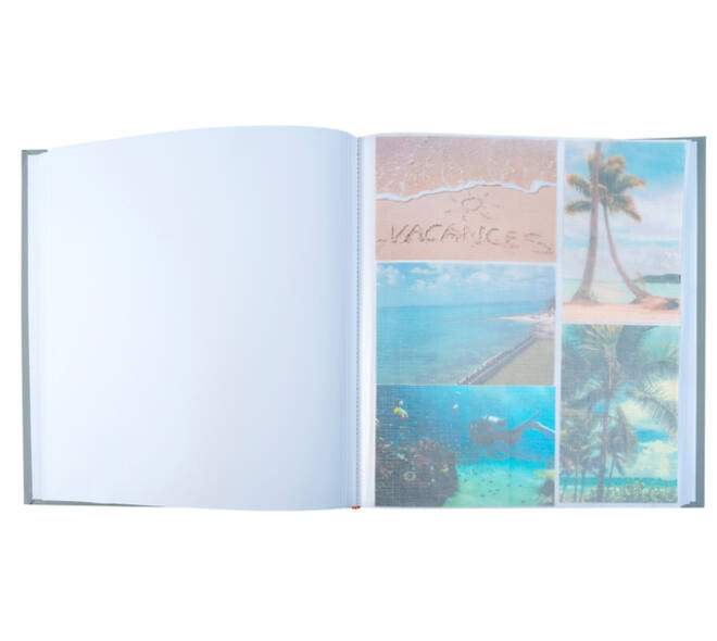 Fotoalbum Exacompta 29x32cm 60 witte pagina's Ellipse grijs