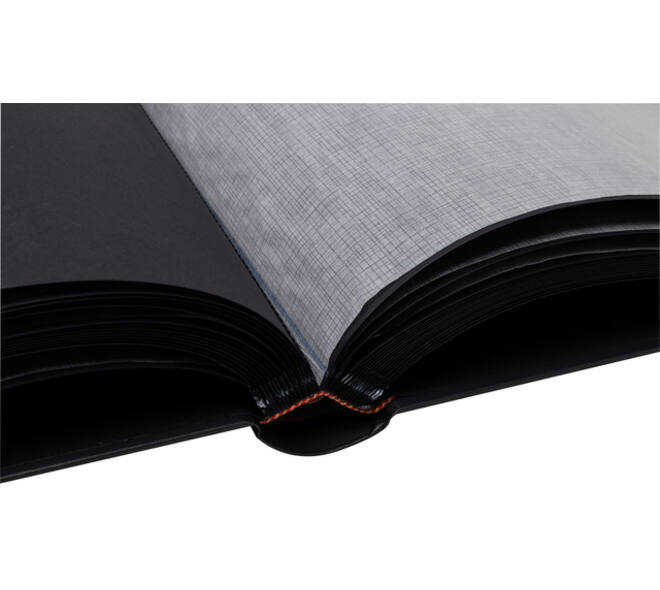 Fotoalbum Exacompta 29x32cm 60 zwarte pagina's Néo Déco zwart