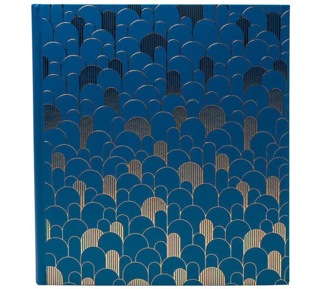 Fotoalbum Exacompta 29x32cm 60 zwarte pagina's Néo Déco blauw